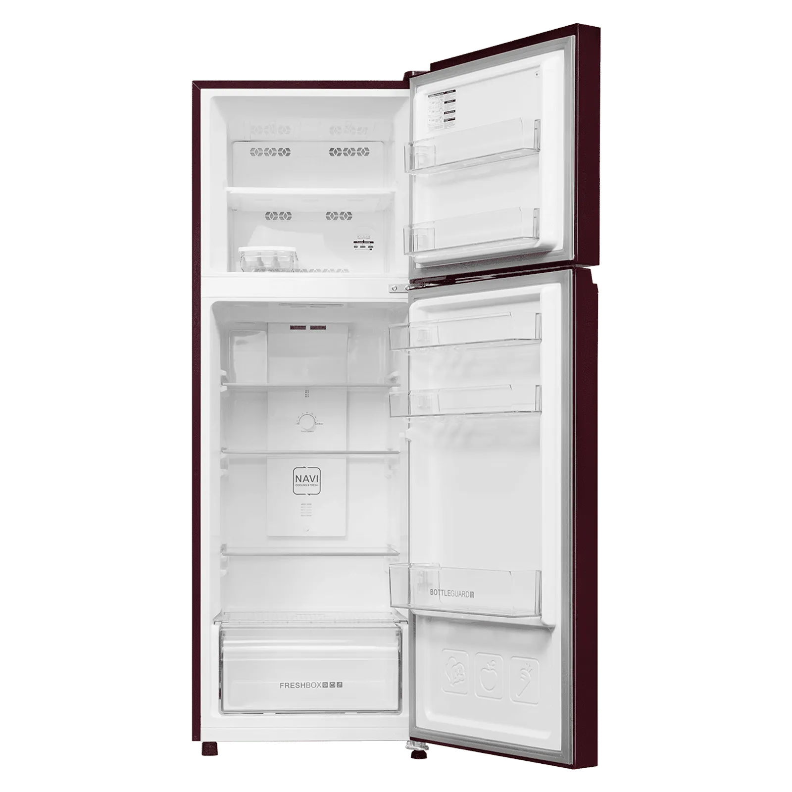 Haier 240 Litres 2 Star Frost Free Double Door Refrigerator with Stabilizer Free Operation (HRF-2902IEBS-P, Brushline Silver)